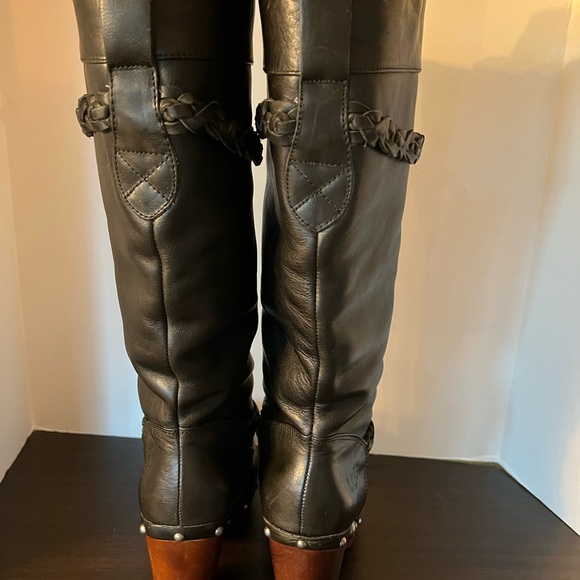 UGG WOMENS SHERPA LINED LEATHER BOOT SIZE 7 WORN ONCE - Picture 5 of 10